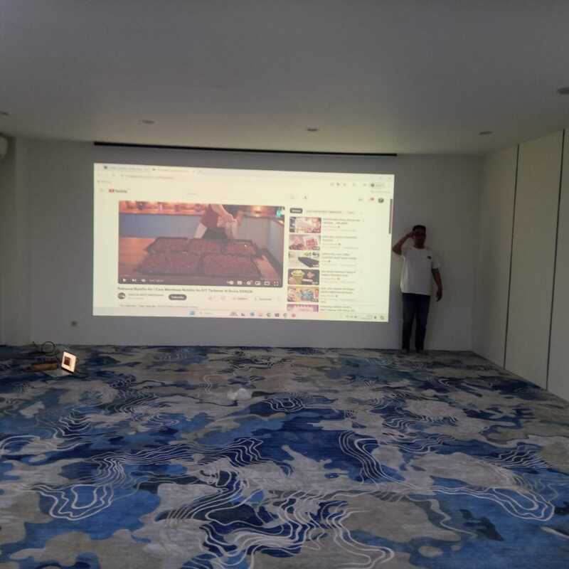 Hasil Pemasangan laser proyektor invisble untuk Mustika Hotal Yogyakarta